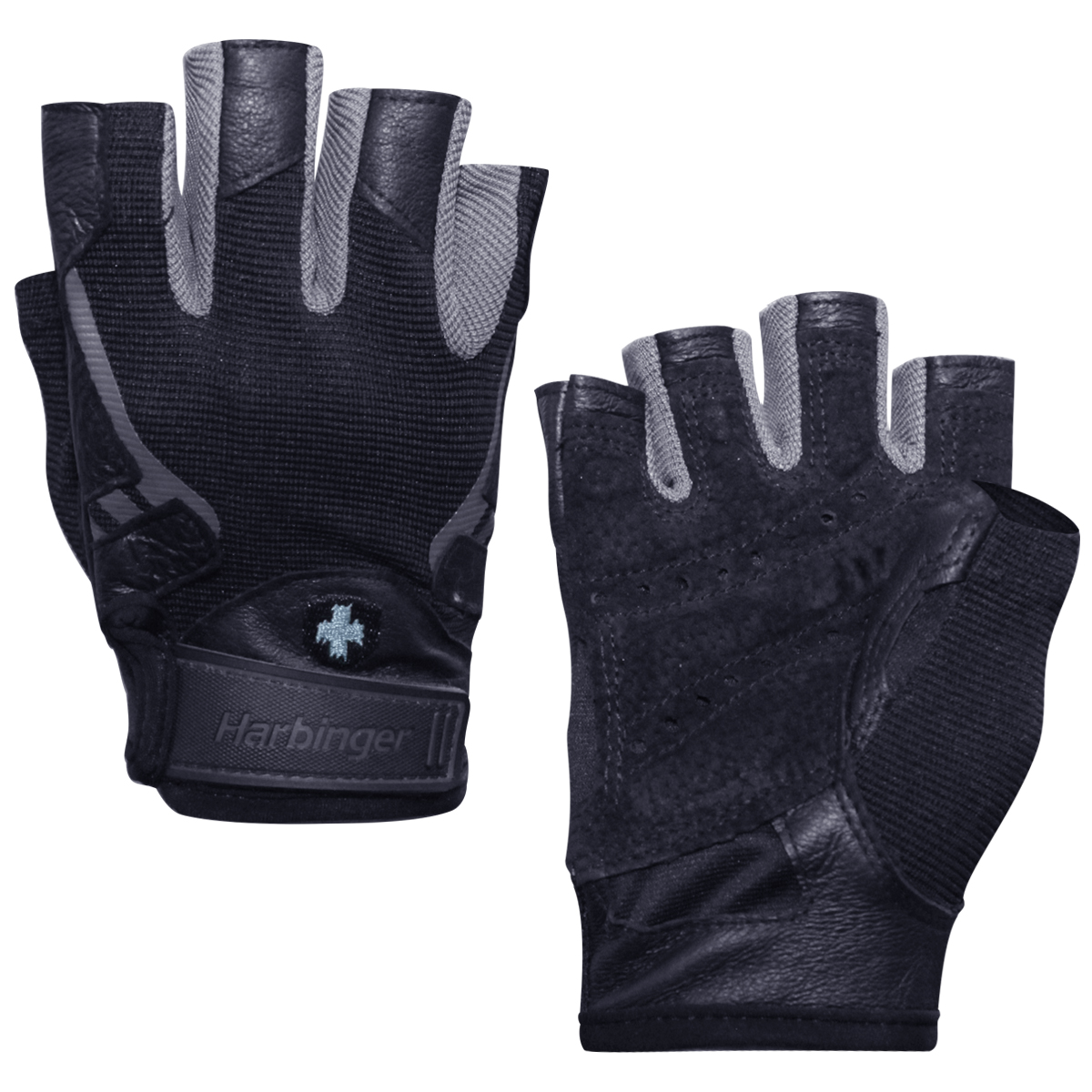 Harbinger 143 Ventilated Pro Weight Lifting Gloves Black/Gray eBay
